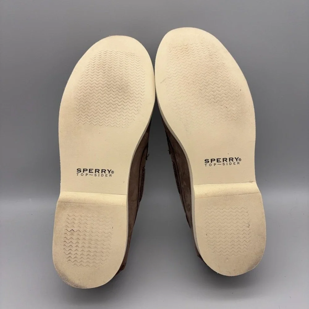 Sperry Penny Loafer Mens 8.5 Brown Leather Slip On Boat Shoe Casual Preppy